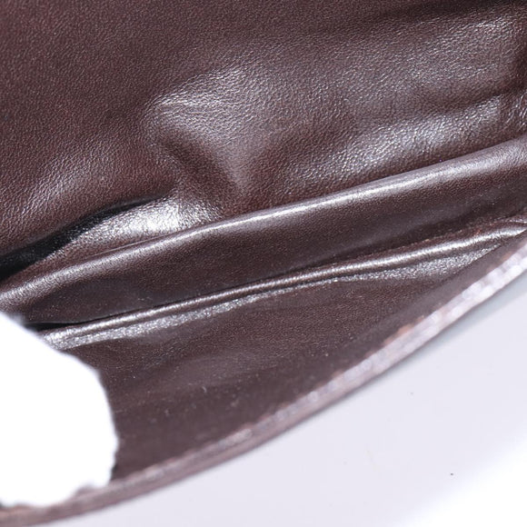 CELINE C Macadam Canvas Shoulder Bag Brown Gold Auth bs29657