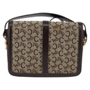 CELINE C Macadam Canvas Shoulder Bag Brown Gold Auth bs29657-2