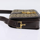 CELINE C Macadam Canvas Shoulder Bag Brown Gold Auth bs29657-3