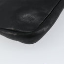 Jimmy Choo Star Studs Clutch Bag Leather Black Silver Auth bs29658-16