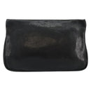 Jimmy Choo Star Studs Clutch Bag Leather Black Silver Auth bs29658-2