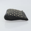 Jimmy Choo Star Studs Clutch Bag Leather Black Silver Auth bs29658-3