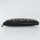 Jimmy Choo Star Studs Clutch Bag Leather Black Silver Auth bs29658-6
