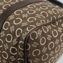 CELINE C Macadam Canvas Mini Boston Bag Brown Gold Auth bs29659-15