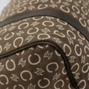 CELINE C Macadam Canvas Mini Boston Bag Brown Gold Auth bs29659-16