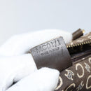 CELINE C Macadam Canvas Mini Boston Bag Brown Gold Auth bs29659-12