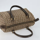 CELINE C Macadam Canvas Mini Boston Bag Brown Gold Auth bs29659-6