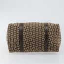 CELINE C Macadam Canvas Mini Boston Bag Brown Gold Auth bs29659-5