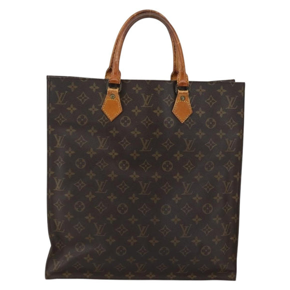 LOUIS VUITTON Monogram Sac Plat Hand Bag M51140 LV Auth bs29660