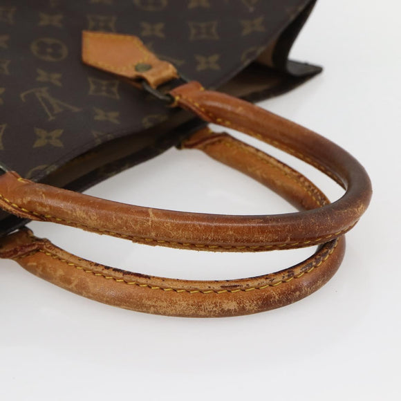 LOUIS VUITTON Monogram Sac Plat Hand Bag M51140 LV Auth bs29660