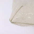 Salvatore Ferragamo Gancini Hand Bag Patent leather 2way White Gold Auth bs29662-14