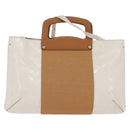 Salvatore Ferragamo Gancini Hand Bag Patent leather 2way White Gold Auth bs29662-2