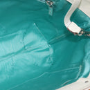 Salvatore Ferragamo Gancini Hand Bag Patent leather 2way White Gold Auth bs29662-20