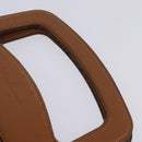 Salvatore Ferragamo Gancini Hand Bag Patent leather 2way White Gold Auth bs29662-8