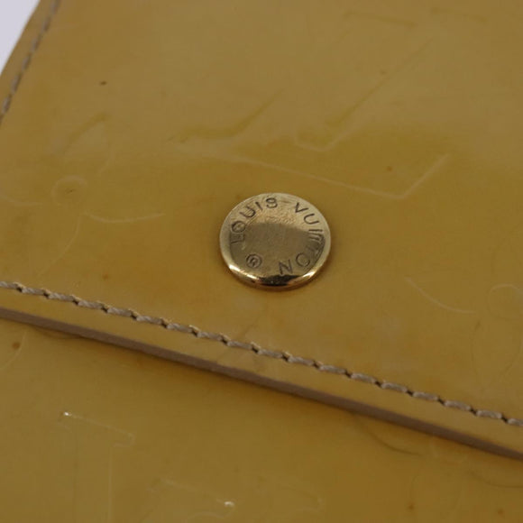LOUIS VUITTON Monogram Vernis Green Cigarette Case Beige M91048 LV Auth bs29664