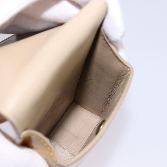 LOUIS VUITTON Monogram Vernis Green Cigarette Case Beige M91048 LV Auth bs29664