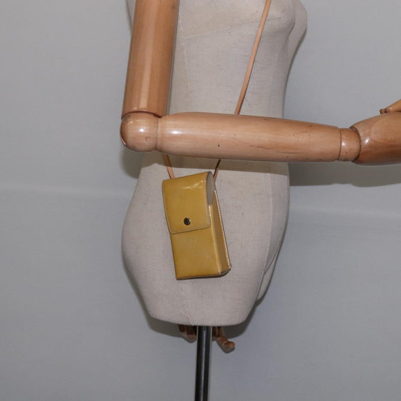 LOUIS VUITTON Monogram Vernis Green Cigarette Case Beige M91048 LV Auth bs29664