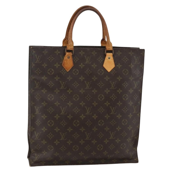 LOUIS VUITTON Monogram Sac Plat Hand Bag M51140 LV Auth bs29671