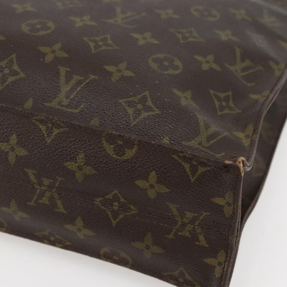 LOUIS VUITTON Monogram Sac Plat Hand Bag M51140 LV Auth bs29671