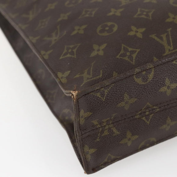 LOUIS VUITTON Monogram Sac Plat Hand Bag M51140 LV Auth bs29671