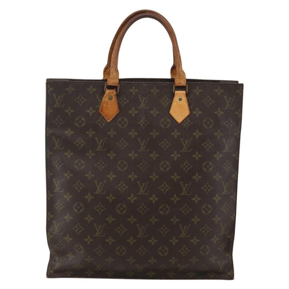 LOUIS VUITTON Monogram Sac Plat Hand Bag M51140 LV Auth bs29671