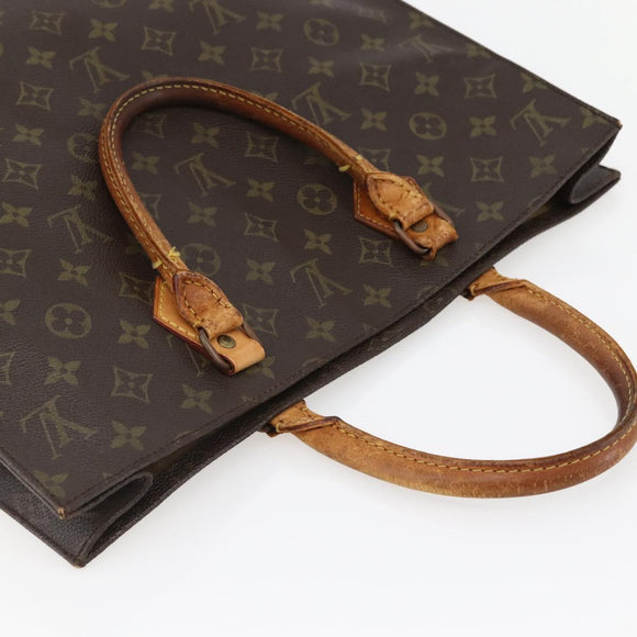 LOUIS VUITTON Monogram Sac Plat Hand Bag M51140 LV Auth bs29671