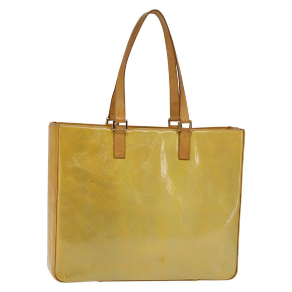 LOUIS VUITTON Monogram Vernis Columbus Tote Bag Gris M91028 LV Auth bs29674