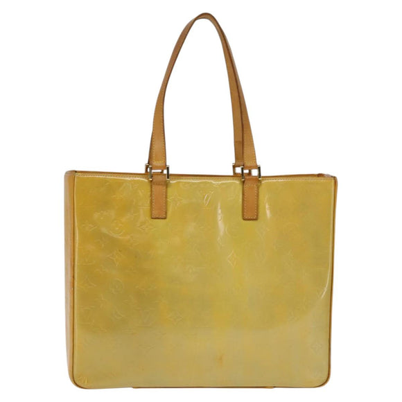 LOUIS VUITTON Monogram Vernis Columbus Tote Bag Gris M91028 LV Auth bs29674