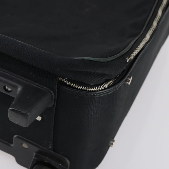 Salvatore Ferragamo Suitcase Canvas Black Silver Auth bs29676