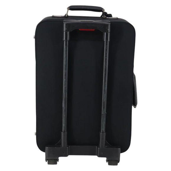 Salvatore Ferragamo Suitcase Canvas Black Silver Auth bs29676