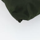 PRADA Shoulder Bag Nylon Khaki Silver Auth bs29677-16