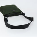 PRADA Shoulder Bag Nylon Khaki Silver Auth bs29677-7
