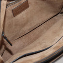 VALENTINO Clutch Bag Leather Brown Silver Auth bs29681-11