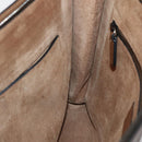 VALENTINO Clutch Bag Leather Brown Silver Auth bs29681-18