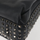 VALENTINO Business Bag Leather Gray Silver Auth bs29682-16