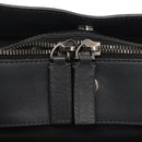 VALENTINO Business Bag Leather Gray Silver Auth bs29682-10