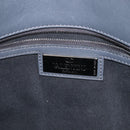 VALENTINO Business Bag Leather Gray Silver Auth bs29682-18