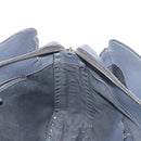 VALENTINO Business Bag Leather Gray Silver Auth bs29682-20