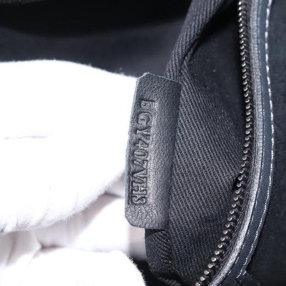 VALENTINO Business Bag Leather Gray Silver Auth bs29682