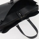 VALENTINO Business Bag Leather Gray Silver Auth bs29682-6