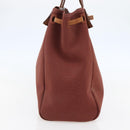 HERMES Herbag Cabas GM Tote Bag Canvas Leather Brown Gold Auth bs29683-4