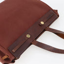 HERMES Herbag Cabas GM Tote Bag Canvas Leather Brown Gold Auth bs29683-6