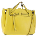 LOEWE Shoulder Bag Leather 2way Yellow Gold Auth bs29684-1