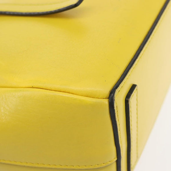 LOEWE Shoulder Bag Leather 2way Yellow Gold Auth bs29684