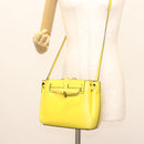 LOEWE Shoulder Bag Leather 2way Yellow Gold Auth bs29684-24