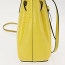 LOEWE Shoulder Bag Leather 2way Yellow Gold Auth bs29684-4