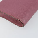 Salvatore Ferragamo Gancini Shoulder Pouch Leather Pink Silver Auth bs29685-13