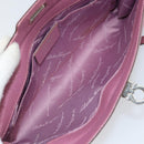 Salvatore Ferragamo Gancini Shoulder Pouch Leather Pink Silver Auth bs29685-16