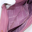 Salvatore Ferragamo Gancini Shoulder Pouch Leather Pink Silver Auth bs29685-19