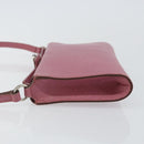 Salvatore Ferragamo Gancini Shoulder Pouch Leather Pink Silver Auth bs29685-5
